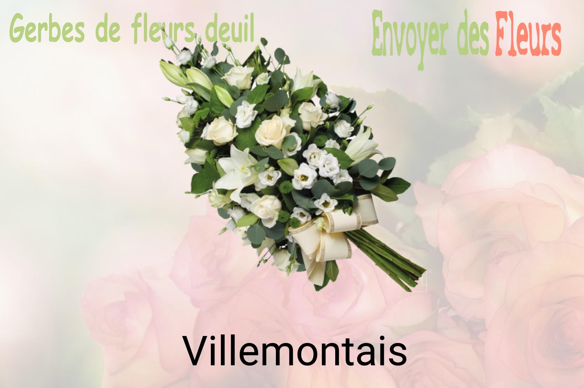 Gerbe de fleurs de deuil livrée à Villemontais